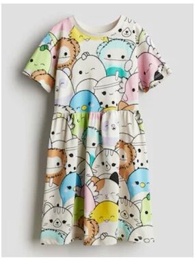 H&M x Squishmallows 100% Cotton T-shirt Dress | 8-10 YRS